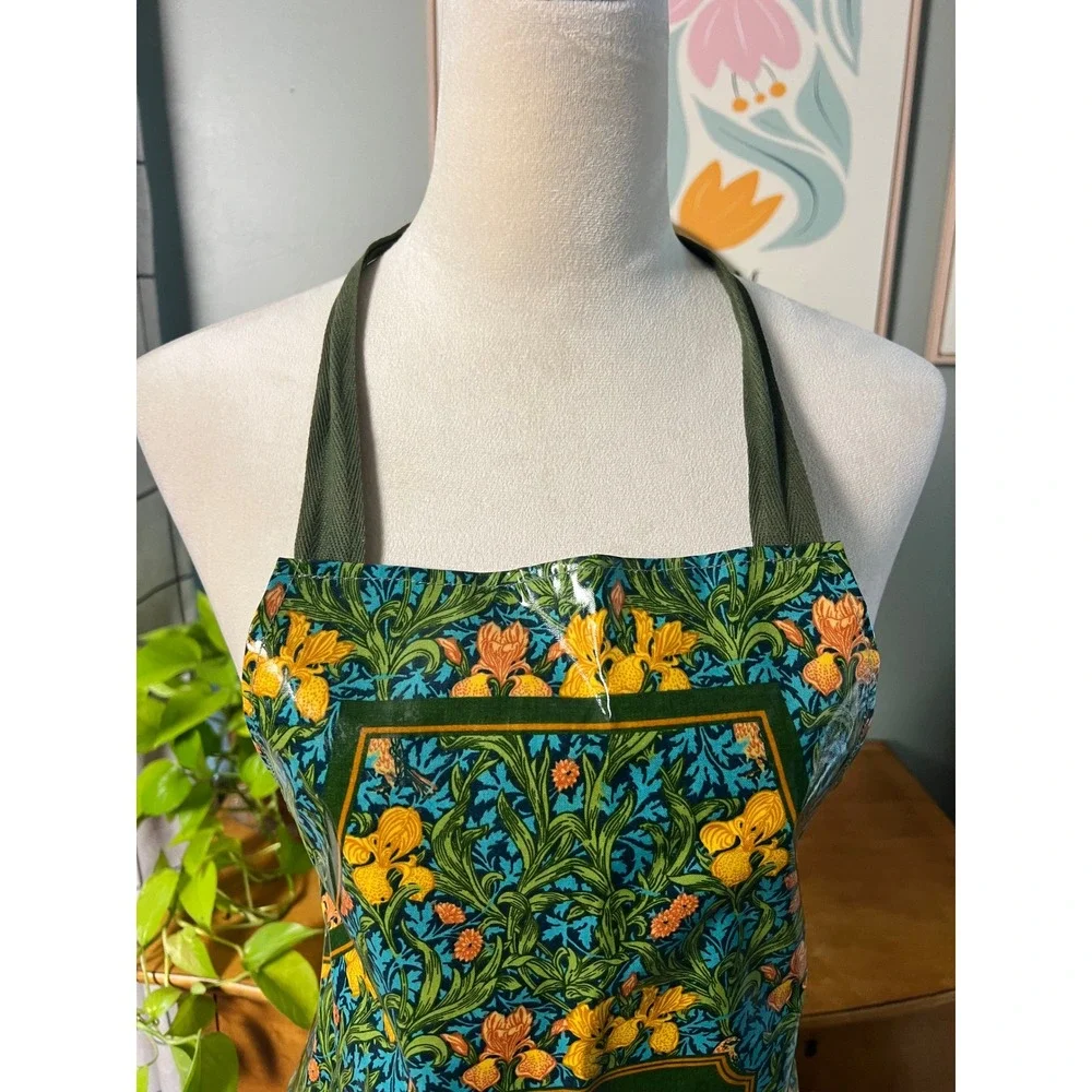 Harrods Knightsbridge William Morris Floral PVC Coated Cotton Apron England